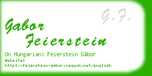 gabor feierstein business card